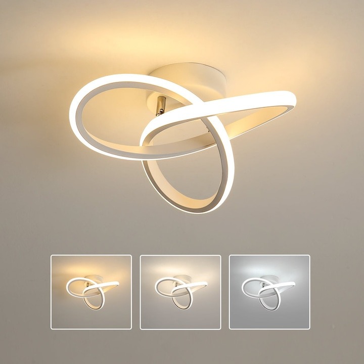 Plafoniera moderna LED Goeco Aluminiu/Silicon